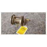 Vintage Fishing Reel with Wooden Celuloid Handle