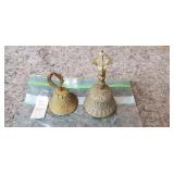 Lot of 2 Brass Bells 6" & 4 1/2"