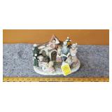 Porcelain Winter Music Box Works Great