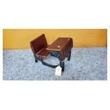 10"x8"x8" High Cast Iron & Wood School Desk