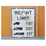 Road Sign, Weight Limits
