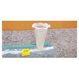 Vintage Fenton Blue Hobmail Vase