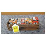 Antique Cheese Box Full of 14 Radio Tubes,