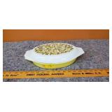 One Qt. Divided Pyrex Dish with Lid