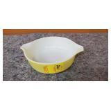 One Pint Yellow Pyrex Dish - No Lid