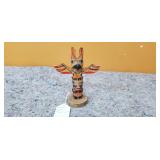 Old Woodedn Totem Pole 6 1/2" NW Coastal