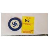 NAZI Clay Poker Chip