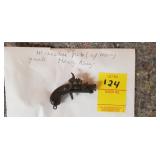 Vintage Miniature Flint Lock Pistol with Moving