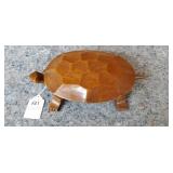 Large 12" Wooden Turtle with Lid Box