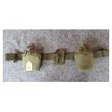 Vietnam Era Military Belt with 2 Canteens, +