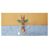 Wood Totem Pole 14" Tall