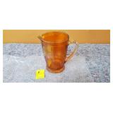 Vintage Carnival Glass Pitcher 7" Tall