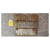 Three 1965 License Plates