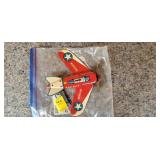 Vintage Tin Wind Up Coast Guard Plane, Still