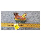 Antique Baldwin Mng Co Clucking Chicken Tin Toy,