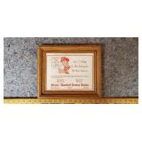 Early Framed Gas Station Poster 3 Digit Phone #