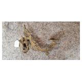 Antique Iron Lamp Holder Feb 2, 1876 Date Stamped