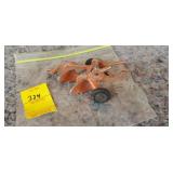 Vintage Metal Plow, Rubber Tires