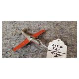 Vintage Tootsie Toy Airplane 4 1/2" Wing Span