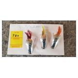 Lot of 3 Weezel Bait Co Rex Spoons Lures