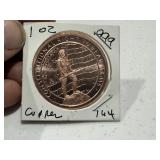 1 Oz. .999 Copper Coin