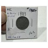 1883 "V" Nickel - No Cents - Fine