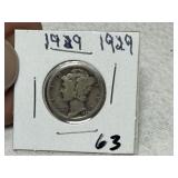 1929 Mercury Dime