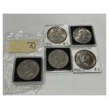 5 Eisenhower Dollars Type 1 & 2