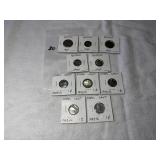 5 Buffalo & 5 Steel Cents