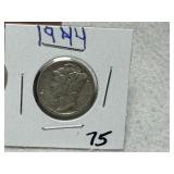 1944 Mercury Dime