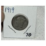 1919 Mercury Dime