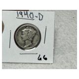 1940 D Mercury Dime