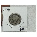 1916 Mercury Dime