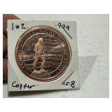 1 Oz. .999 Copper Coin