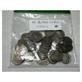 (40) Buffalo Nickels 1930s