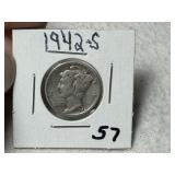 1942 S Mercury Dime