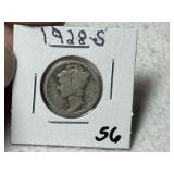 1928 S Mercury Dime