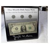 Barr Note & 3 Steel Cents