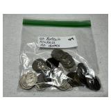 (40) Buffalo Nickels--Worn Dates