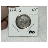 1941 S Mercury Dime