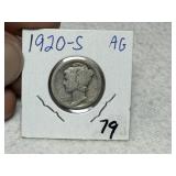 1920 S Mercury Dime