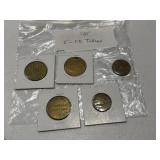 5 South Dakota Tokens