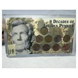 9 Decades of Lincoln Pennies