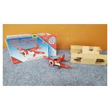 Red Crown Lockheed Orion Airplane Bank Die Cast