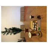 Wooden Spool Santas & Sew Sweet Decor