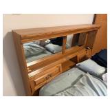 Full/Queen Sized Headboard with Mirrors, Storage