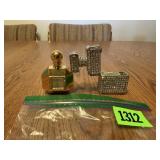 Hinged Box & Clock Shaped Like Perfume Bottles