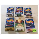 6 Hot Wheels Collectible Cars