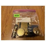 Vintage Engeaved Gold & Black Compacts
