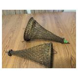 2 Wall Sconces w/Chicken Wire